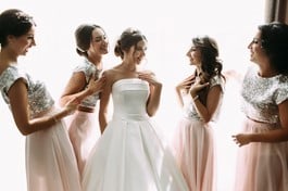 bride and bridesmaids